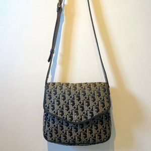 Christian Dior Rare Vintage Trotter Jacquard Crossbody Bag - Collection